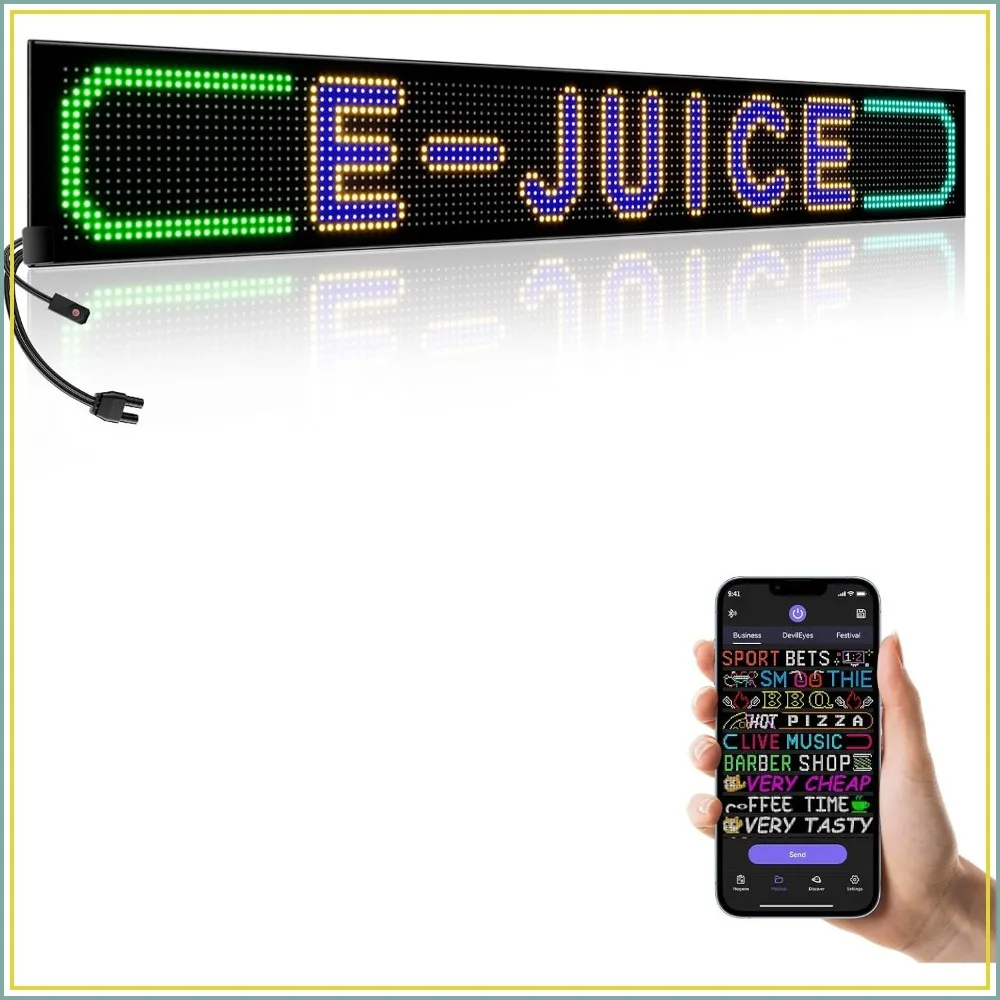 

Large Programmable Indoor LED Signs, P10 Resolution, Bluetooth APP Control for Bars, Gaming Rooms, Restaurants, Festivals
