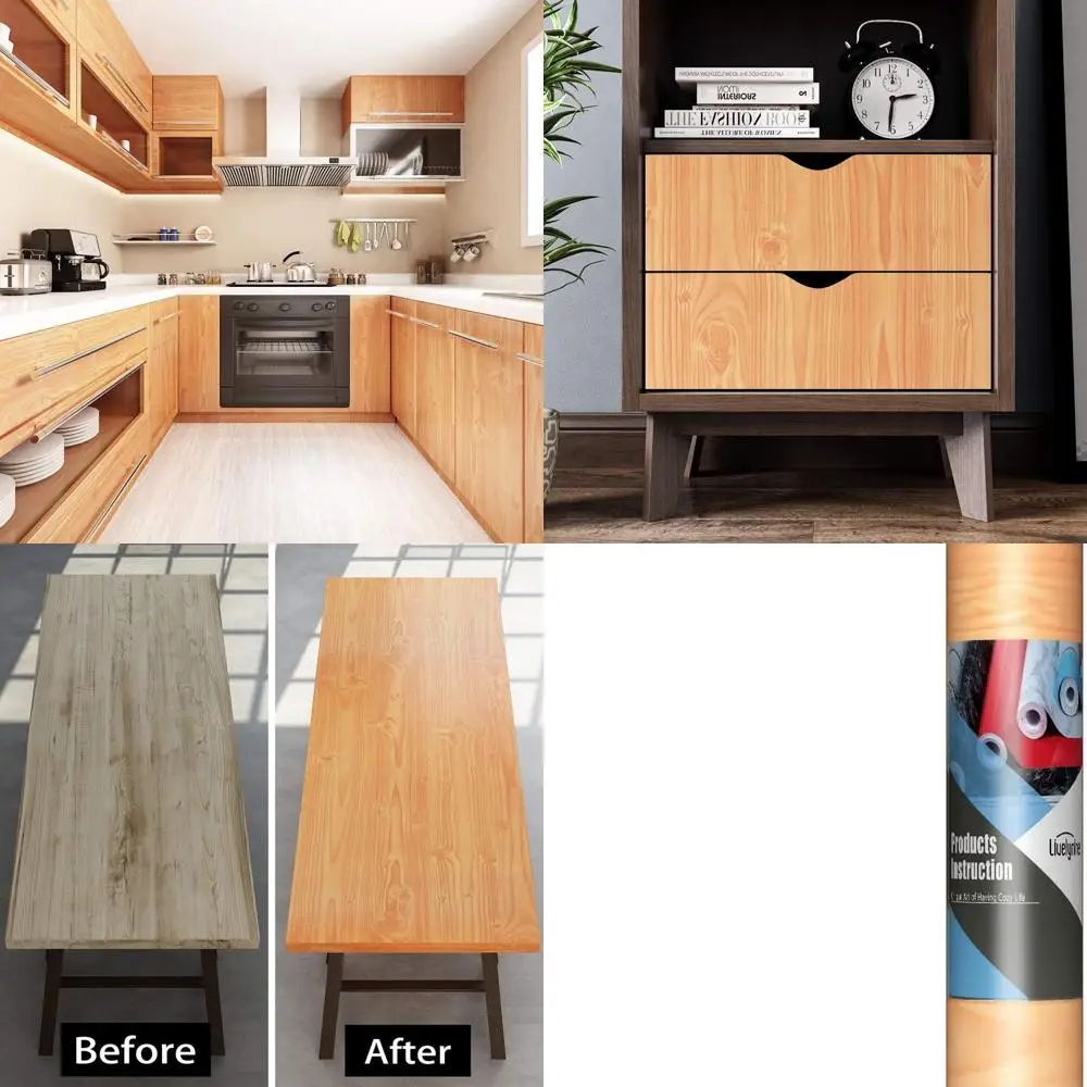 

Большая рулонная водостойкая виниловая пленка под дерево для столешниц, шкафов и мебели