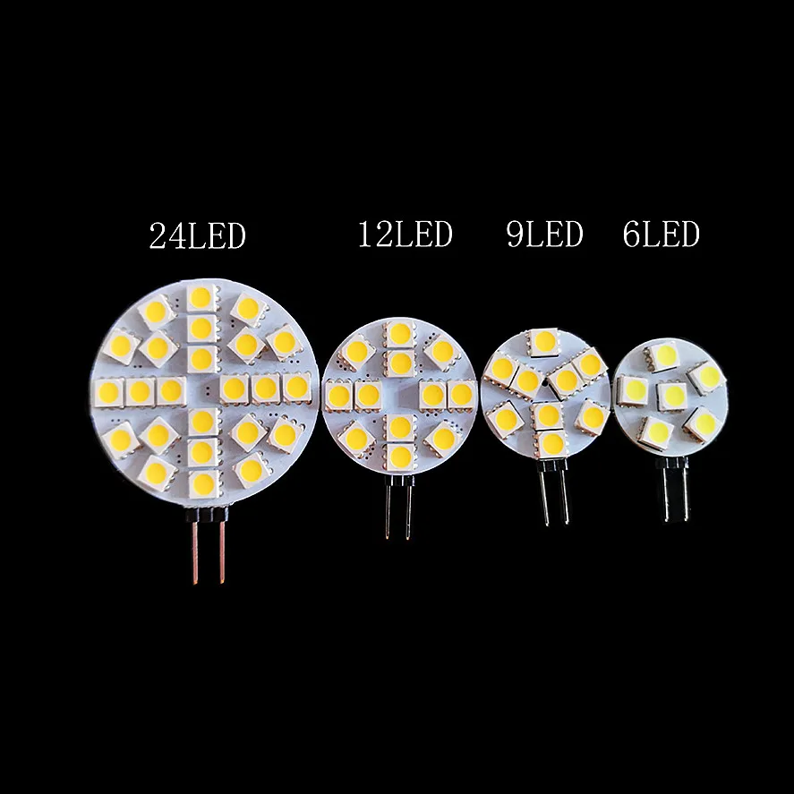 10/5 pz 4.8W G4 presa 5050 SMD Mini lampadina a Led su DC 12V sostituire lampada alogena Bi-pin lampadina a LED bianco caldo bianco freddo luci a Led