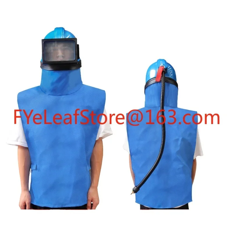 Sandblasting paint dust polishing special comprehensive protective shawl cover, anti splash impact big head cap