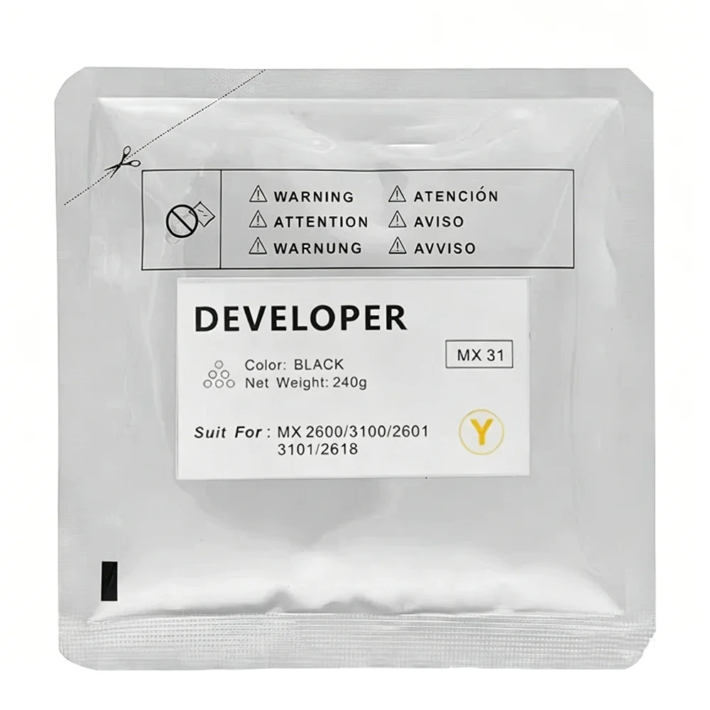 MX-31 MX31 High Quality CMYK 240g Developer for Sharp MX-2600N MX-2601N MX-2618NC MX-3100N MX-3101N MX-4101N MX-5001N MX-5100N