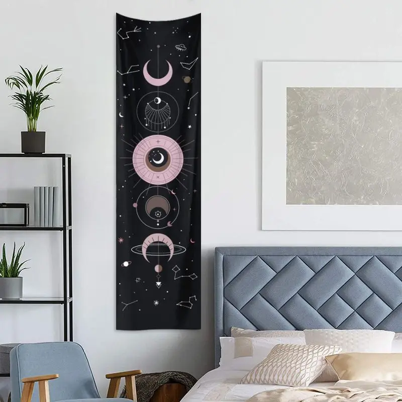 VIKAMA Mysterious Star Moon Constellation Tarot Tapestry Background Cloth Wall Decoration Entrance Wall Decoration Room Decor