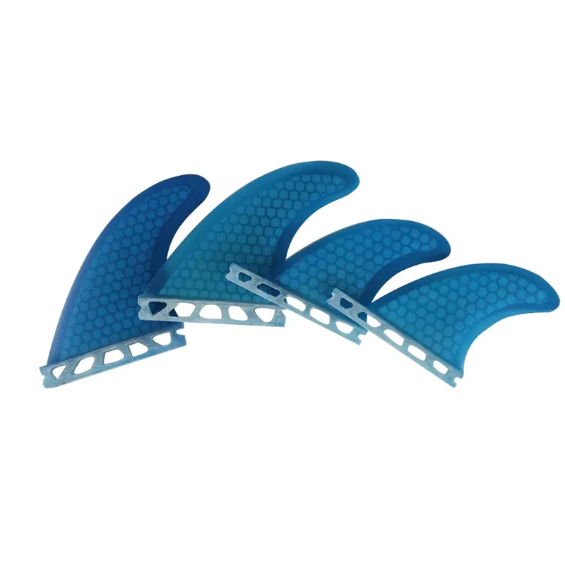 Surf Fins UPSURF FUTURE Fins G3+GL Surf Board Fin Blue Honeycomb Surfing Board Single Tabs Fin S+GL Surfcasting Accessories