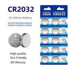 Batería de litio de 3V para reloj, juguete, calculadora, Control remoto, 2-60 piezas, CR2032 CR 2032