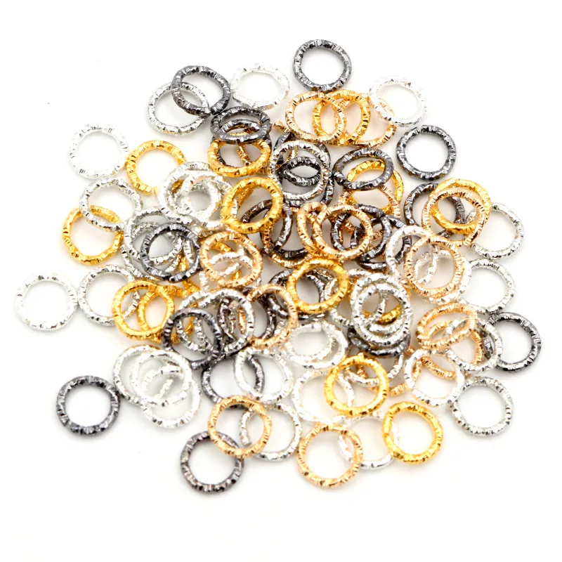 50-100pcs/lot 8 10 15 18 20mm 5-Colors Jump Rings Round Twisted Split Connectors For Diy Jewelry Finding Making Supplies