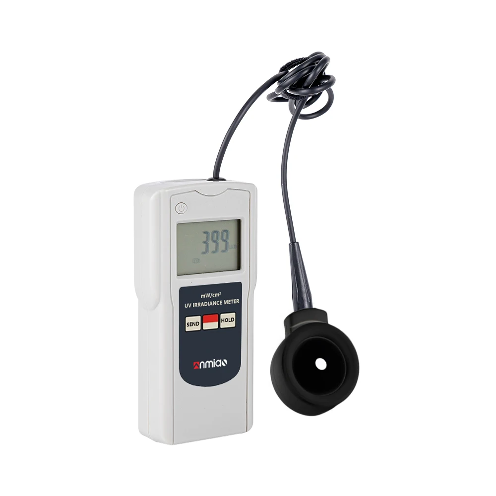 Digital UV Irradiance Measuring Instrument AM23 UV Irradiance Meter 2.000mW/20.00mW/200.0mW/cm² UVA UVB UVC UV Light Power Meter