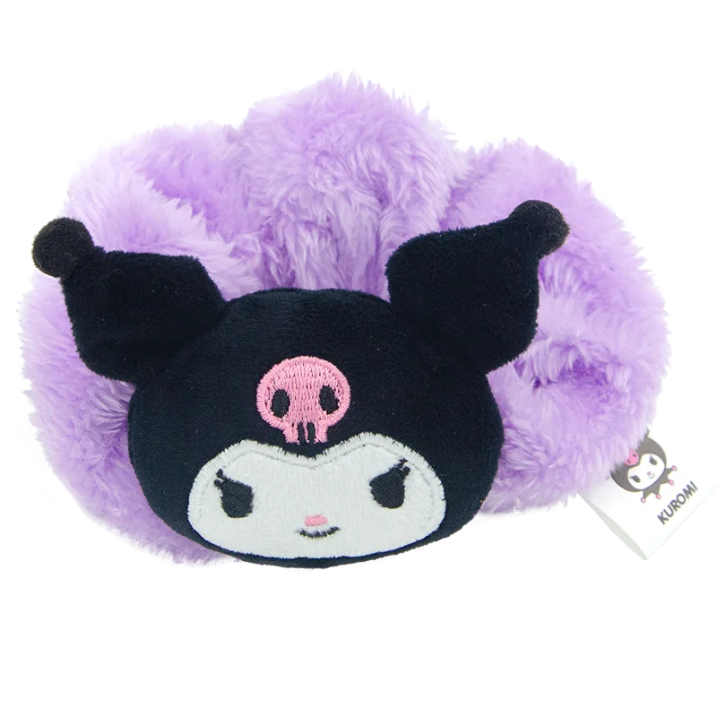 Cute Sanrio Plush Head Rope Cinnamoroll My Melody Headbands Kuromi Scrunchie Hangyodon Hair Accessories Girls Birthday Gifts