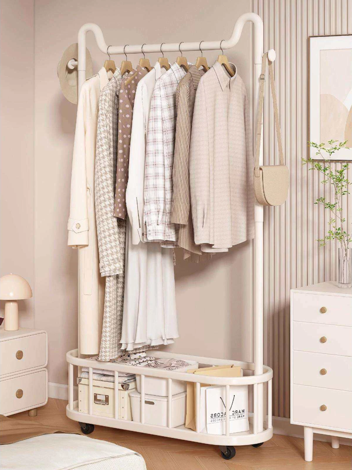 small-floor-mounted-bedroom-clothes-hanger-rack-dormitory-home-use-bedside-storage-rack-clothes-drying-rack-painted-steel-pole