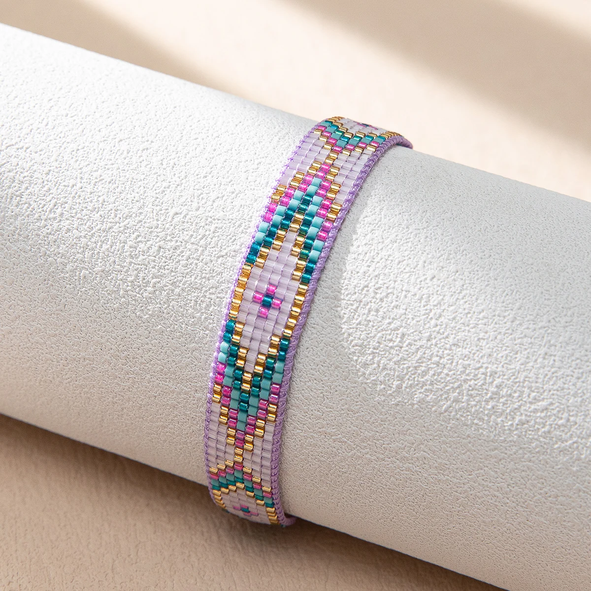 BLUESTAR Miyuki Colorful Beaded Bracelet Adjustable Rope Chain Charm Bracelet for Women Fashion Boho Jewelry Handmade Gift - view 6