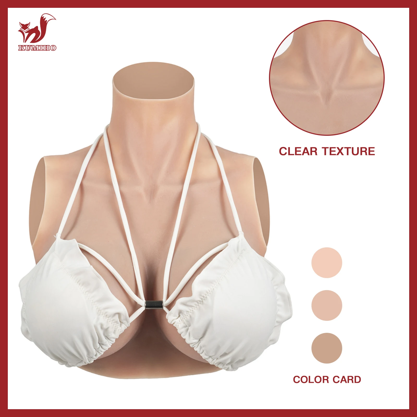 KUMIHO Silicone Fake Boobs C G CUP Breast Forms Crossdressing Sissy for Men Drag Queen Fake Boobs Fake Chest Cosplay