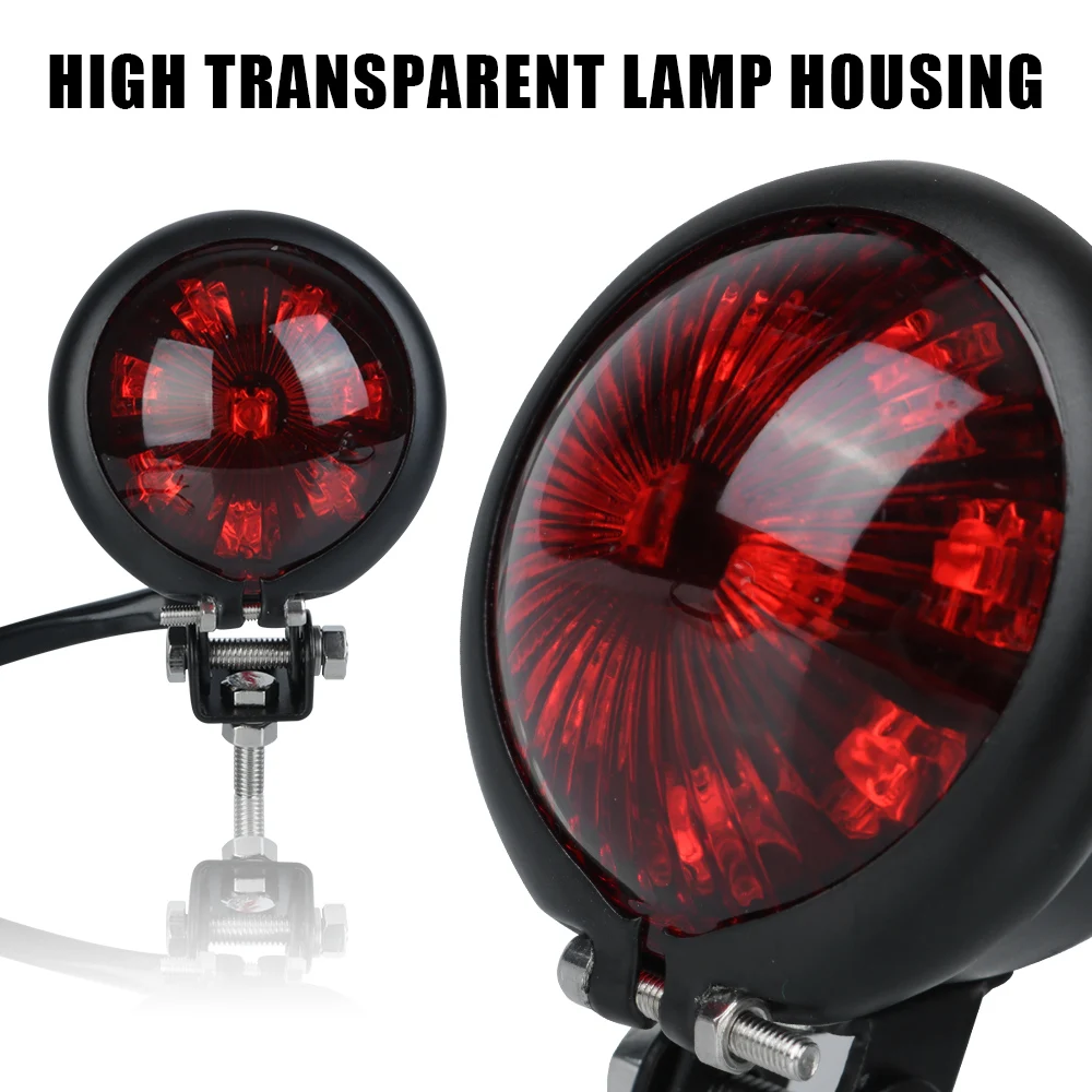 Motorcycle Accessories 12V Motorbike Brake Rear Lamp Motorcycle Tail Light Taillight For Chopper for Bobber Stop Light Red