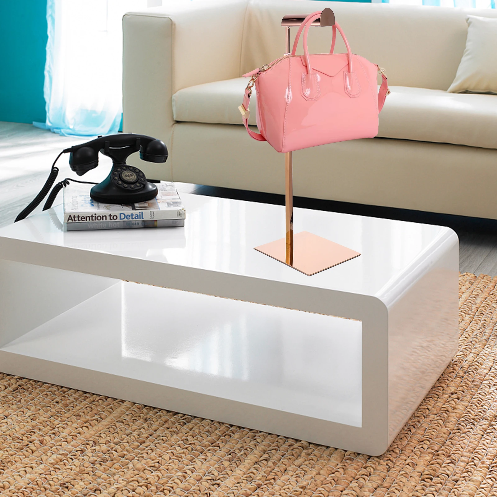 

Bag Display Rack Luggage Stand Tote Bags Single Purse Hanger Headphone Organizer