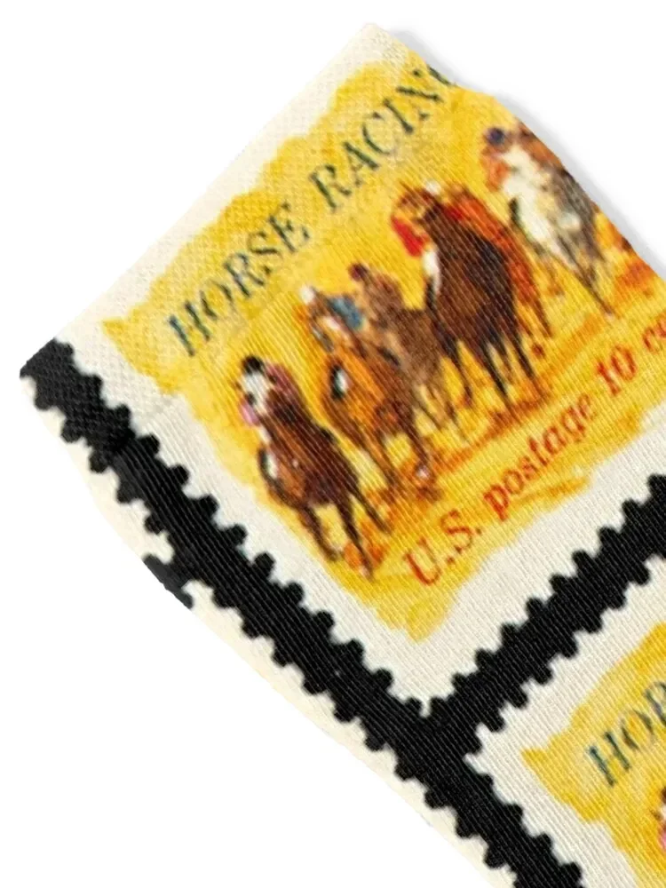 Horse Racing U.S. Postage Stamp Socks tennis sport funny gifts new in's Socks Woman Men's