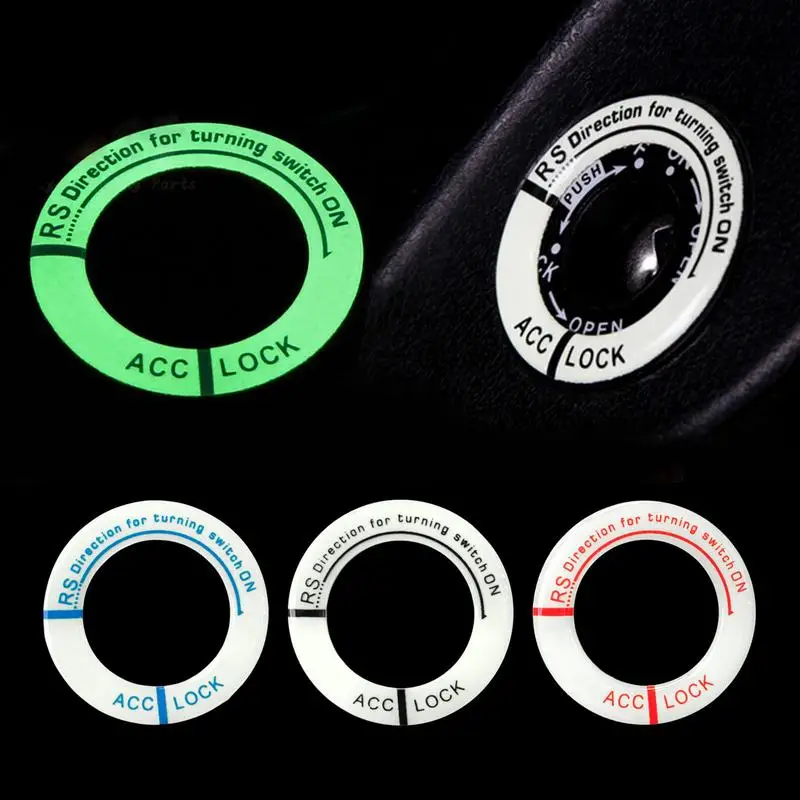 

Key Ring Sticker Decorative Ignition Switch Ring Fluorescent Luminous Ignition Sticker No Trace And Special Different Auto Decor