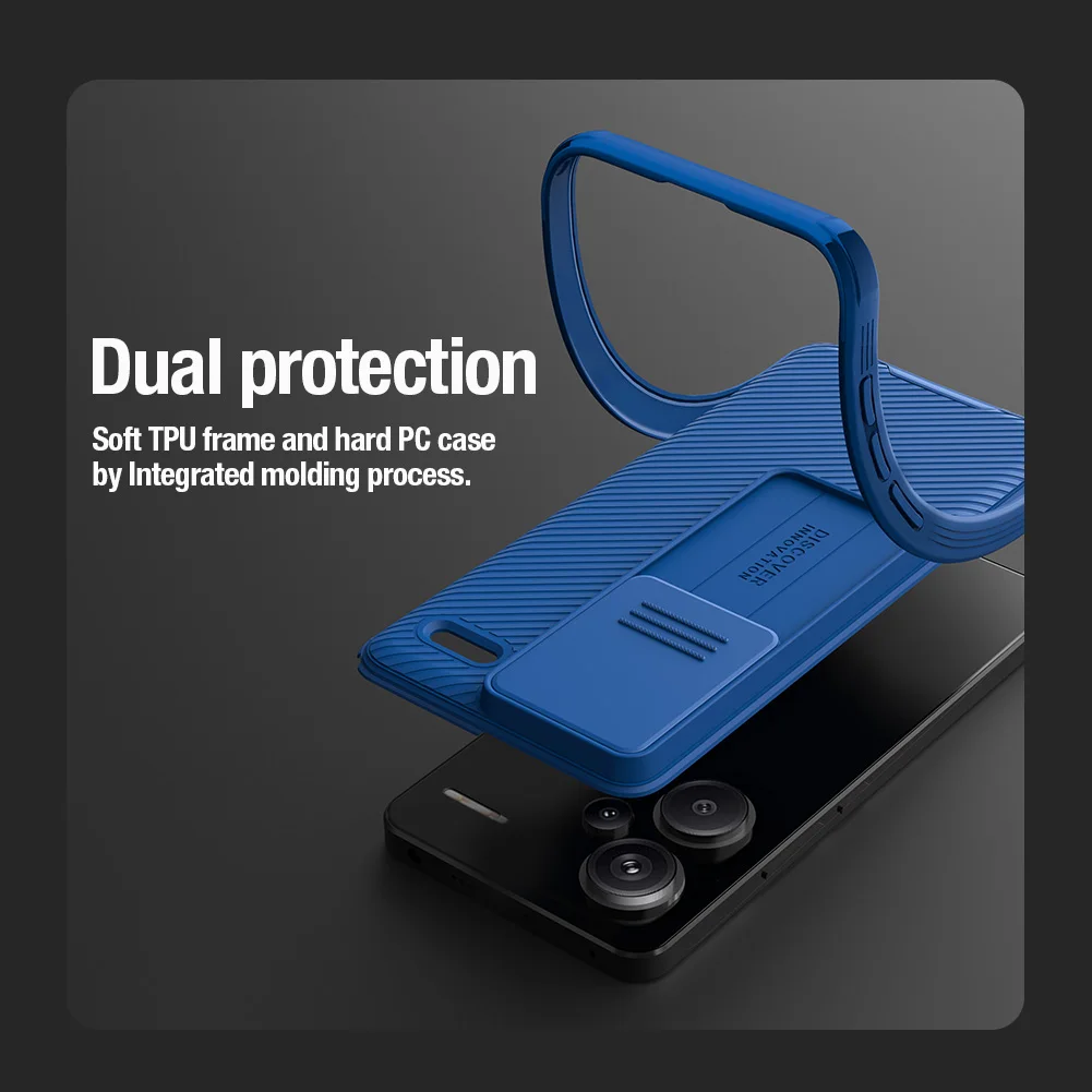 Чехол Nillkin для Xiaomi Redmi Note 13 Pro Plus 5G, чехол CamShield Pro, защита объектива камеры на 360 градусов, противоударный чехол