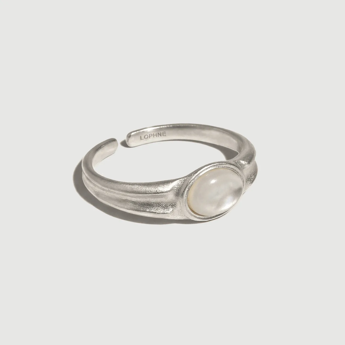 Natural Mother Of Pearl Original Retro Double Ridge Handmade 925 Sterling Silver Open Ring Daily Fine Jewelry For Men And Women