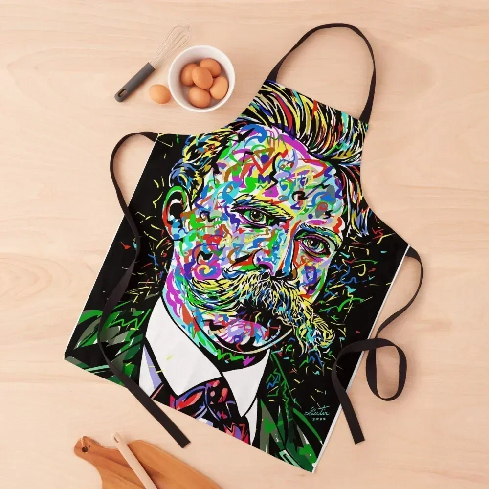 

FRIEDRICH NIETZSCHE portrait.20 Apron For Home Accessories useful gadgets for home Beauty For Cosmetologist Apron