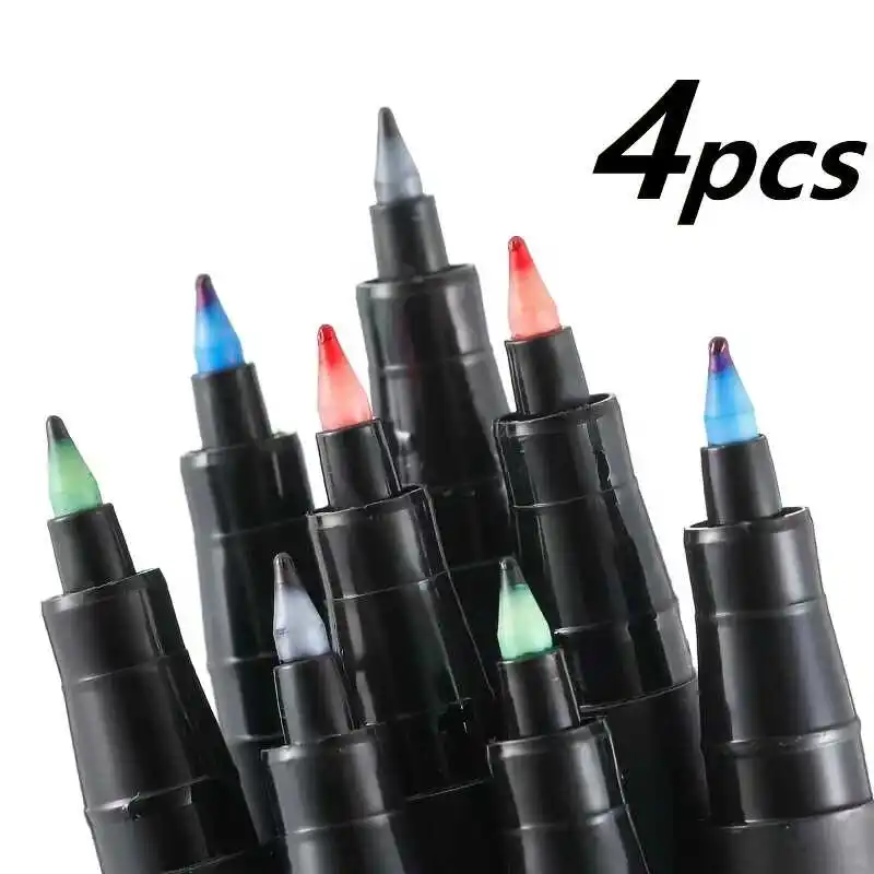 4pcs Fine Tip Permanent Marker Pens for Writing and DIY Art