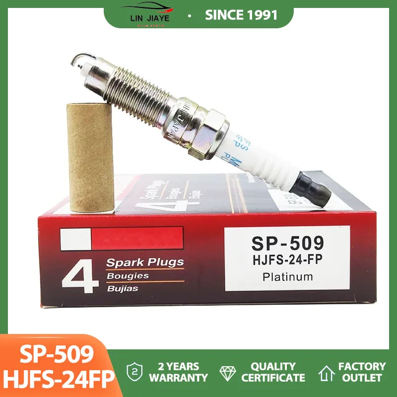 4/8PCS SP-509 HJFS-24FP Double PLATINUM Spark Plugs For Ford Super Duty MOTORCRAFT