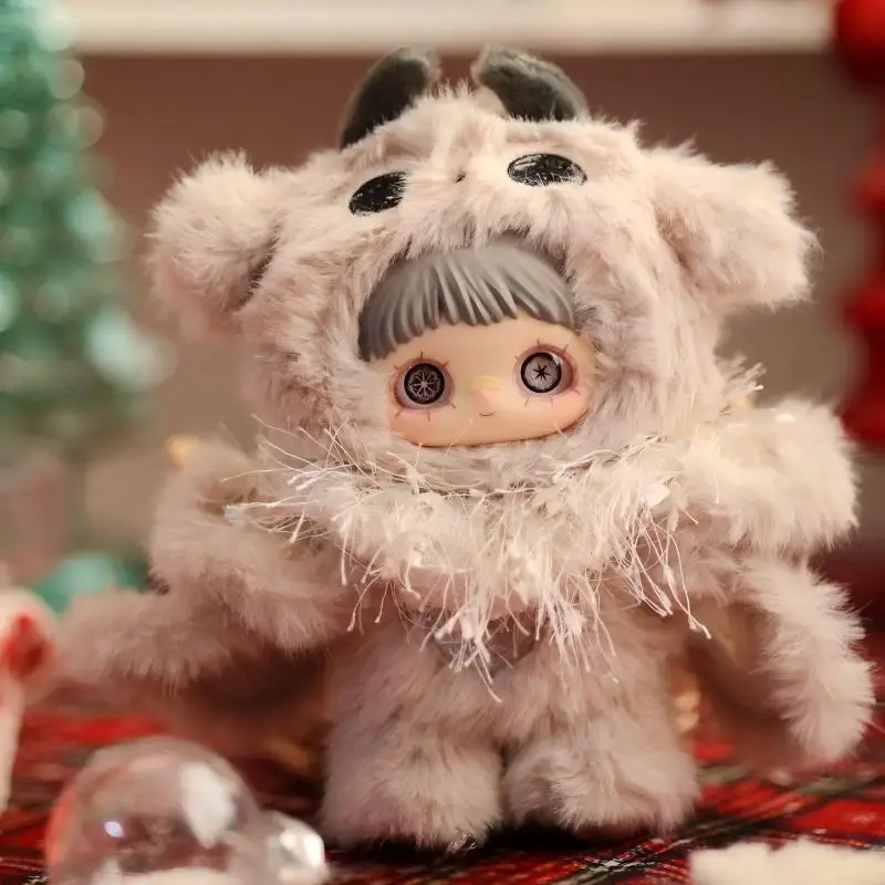 정품 메이미-윈터 그로테스크 시리즈 플러시 블라인드 박스 타이드 플레이 백 걸이형 귀여운 소녀 생일 휴일 서프라이즈 선물