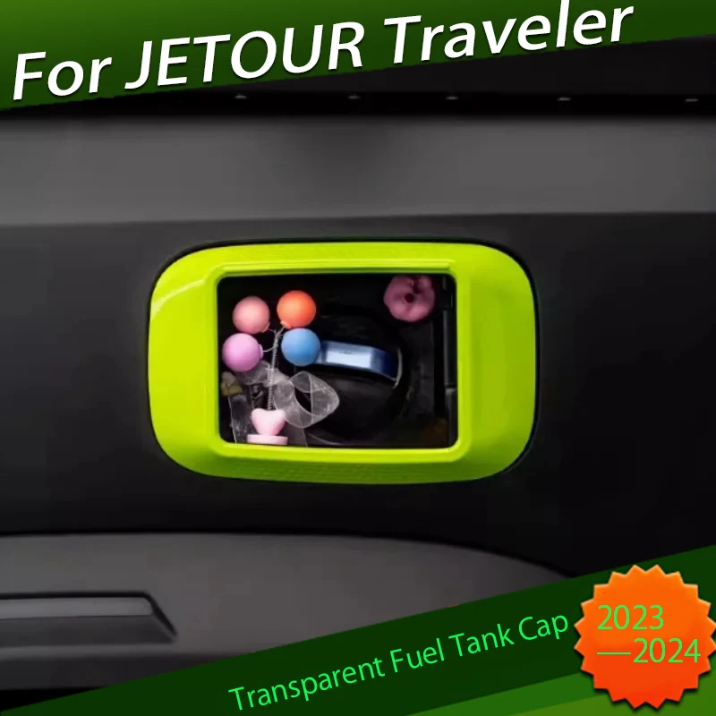 

Car Transparent Window Fuel Tank Cap Fit for CHERY JETOUR Traveler T2 2023 2024 Aluminum Alloy Fuel Tank Cap Car Exterior Parts