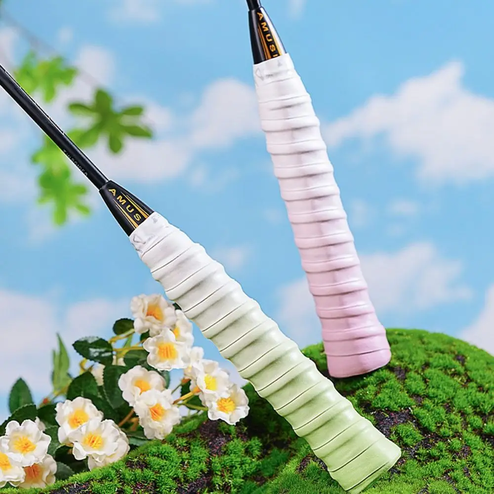 Anti-slip Badminton Handle Wrap Tape Gradient Color Shock-Absorbing Badminton Racket Grips Wrap Sweat-Absorbent Wear-resistant