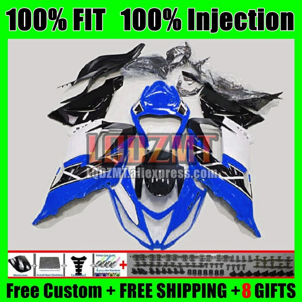 Injection Body For KAWASAKI NINJA ZX636 Blue white ZX600 ZX6R 23 24 51No.41 ZX 6R 6 R 636 600 ZX-636 ZX-6R 2023 2024 Fairings