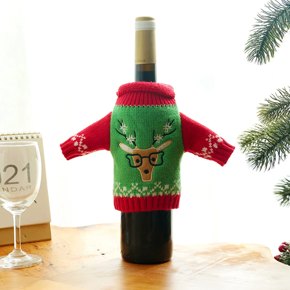 

3pcs Wine Bottle Bag Red Christmas Bottle Cover For Home Santa Cover Bag Xmas Decor Wine Holder Party Ornament Bar Tools