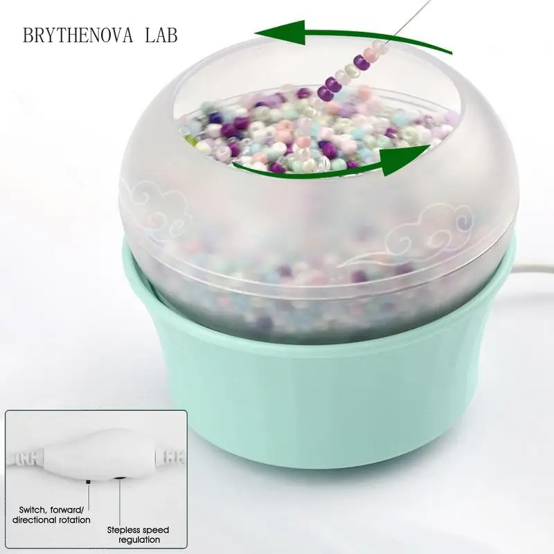 Electric Bead Spinner String Seed Beads Quickly Beading Bowl Kit Loader Jewelry Making for Craft Seed Supplies