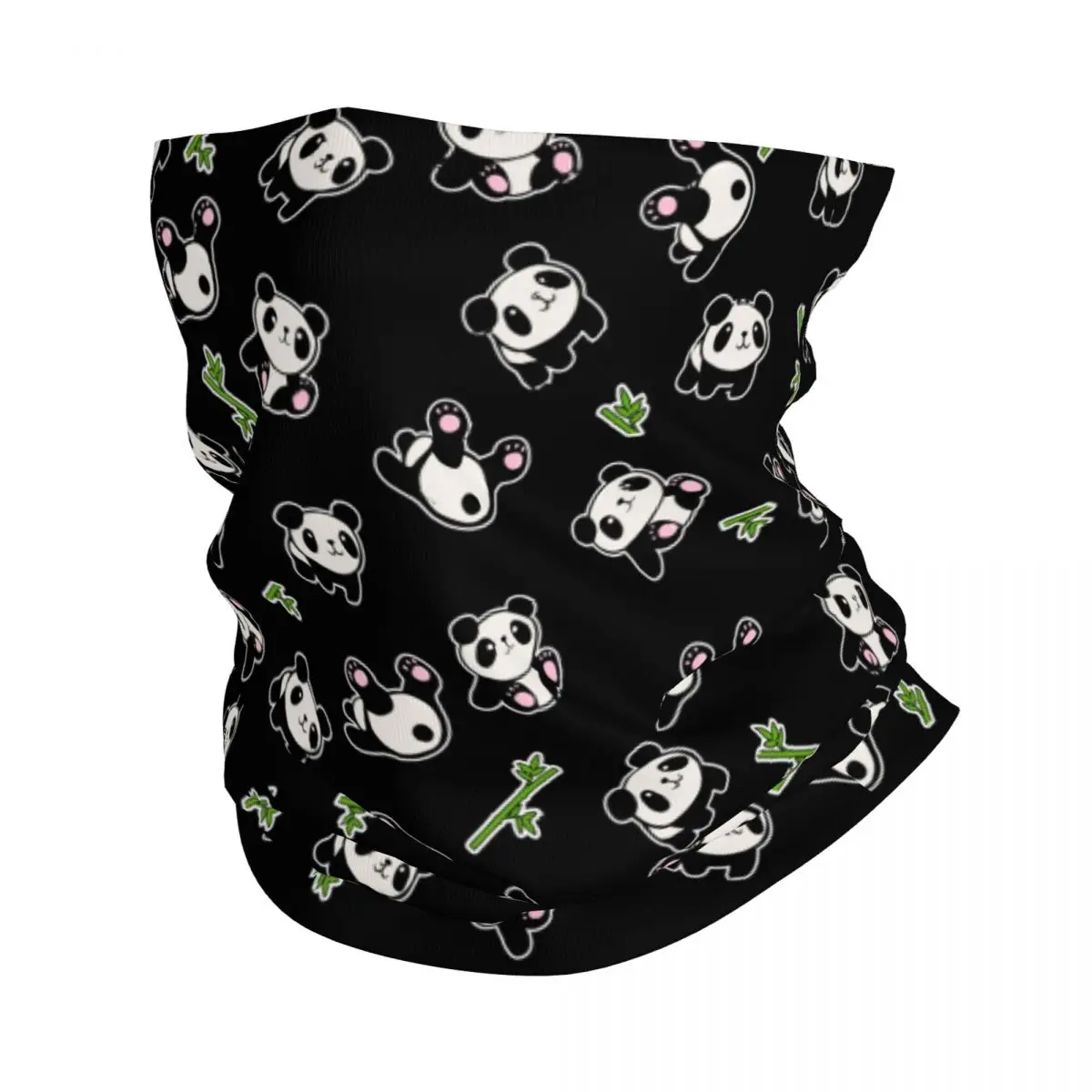 

Panda Bandana Neck Gaiter Printed Cartoon Animal Balaclavas Face Scarf Warm Headwear Outdoor Sports Unisex Adult Breathable