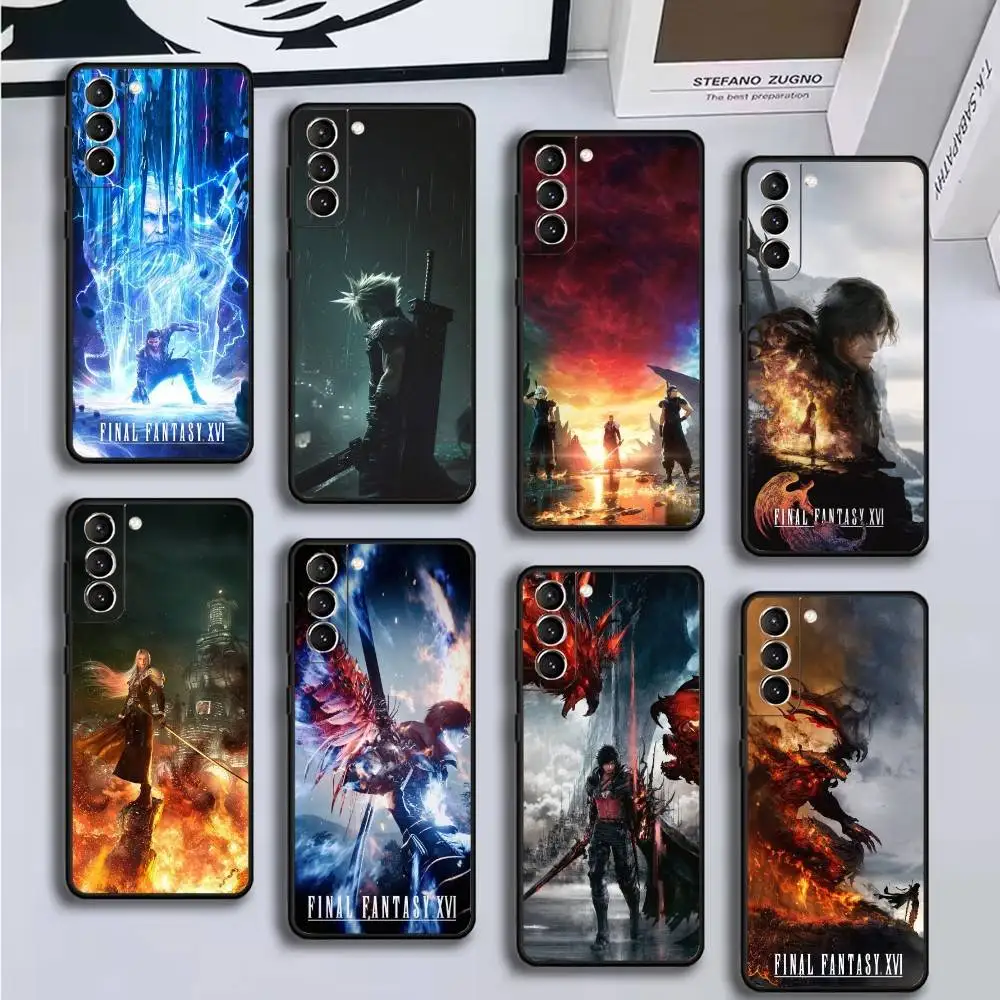 

Final F-Fantasy Phone Case For Samsung GalaxyA13,21s,22,31,32,52,53,71,72,73,Soft Black Cover