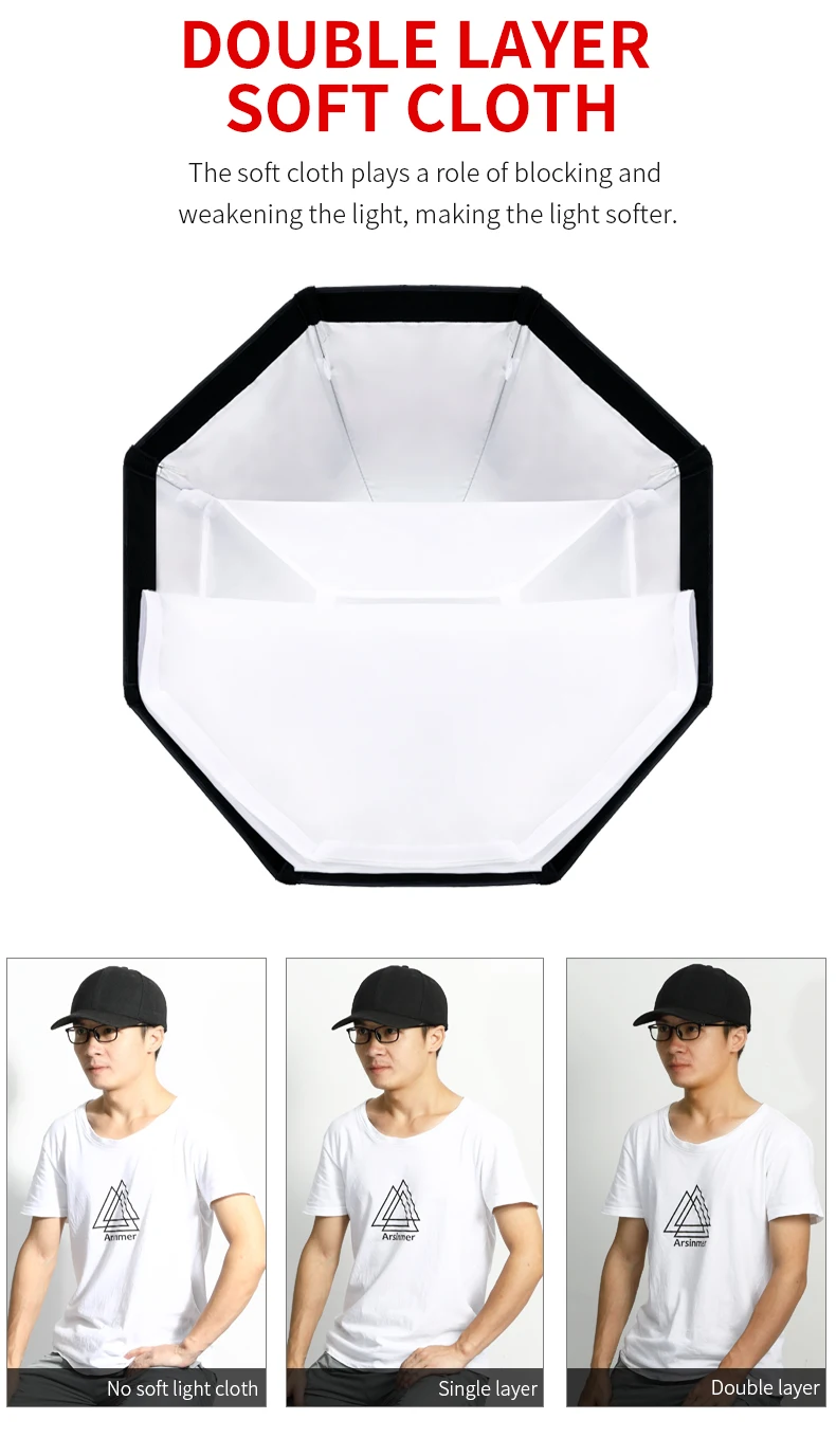 TRIOPO ソフトボックス KX 65 センチメートル八角形傘ライト