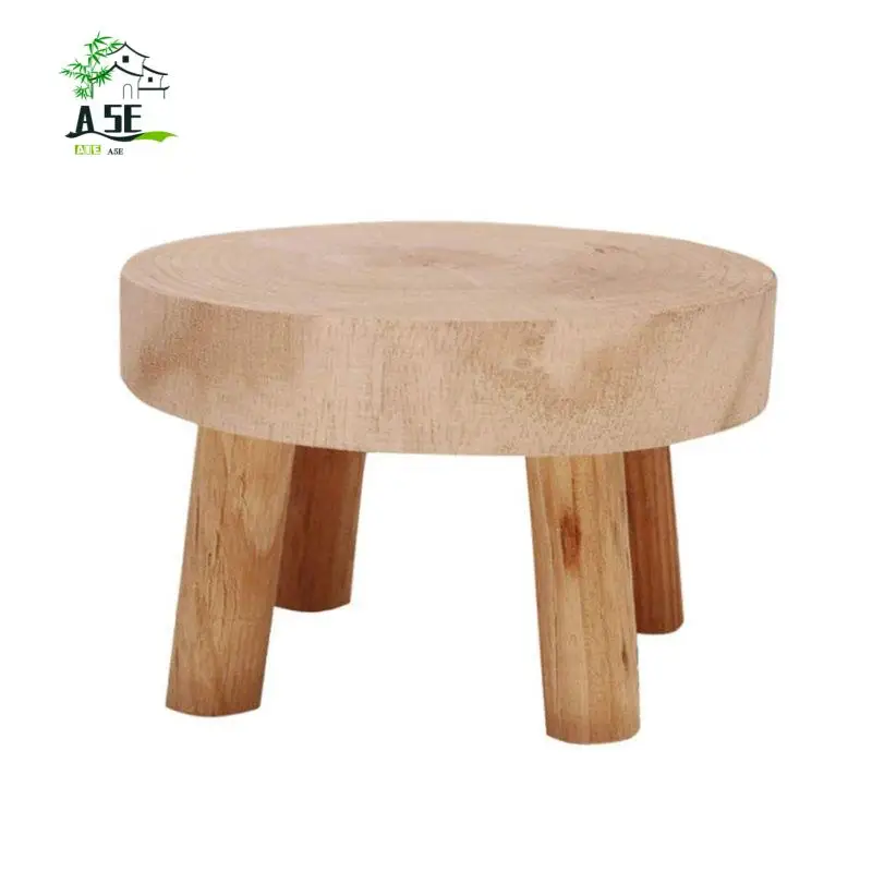 

A05E-Мини деревянный табурет, подставка для растений, декоративный деревянный табурет для растений, держатель бонсай для внутреннего и наружного домашнего сада