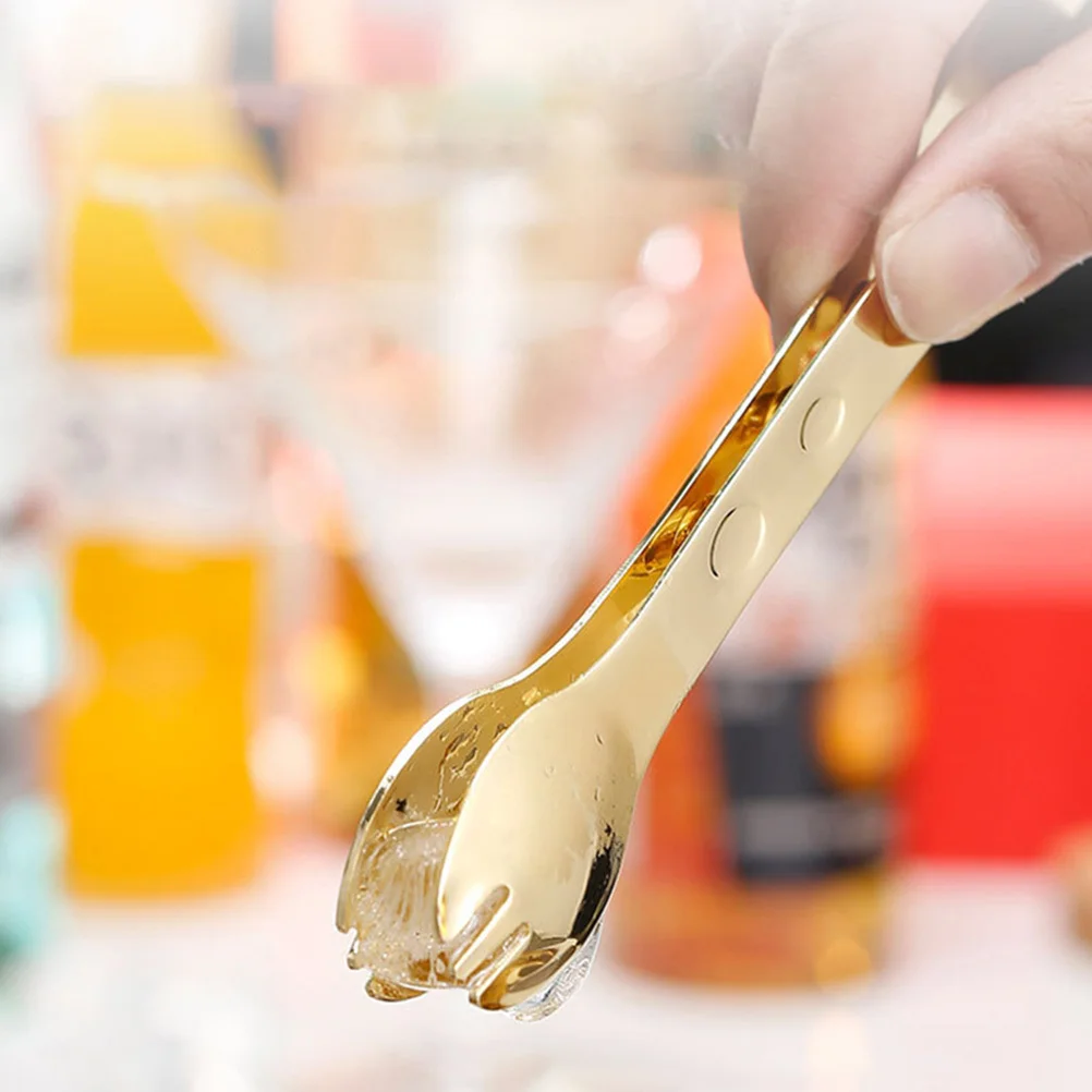 

1Pcs Food Grade 304 Stainless Steel Tong U Shaped Clip Easy Pick Up Ice Cube Fruit Salad Buffet Tongs Food Tong