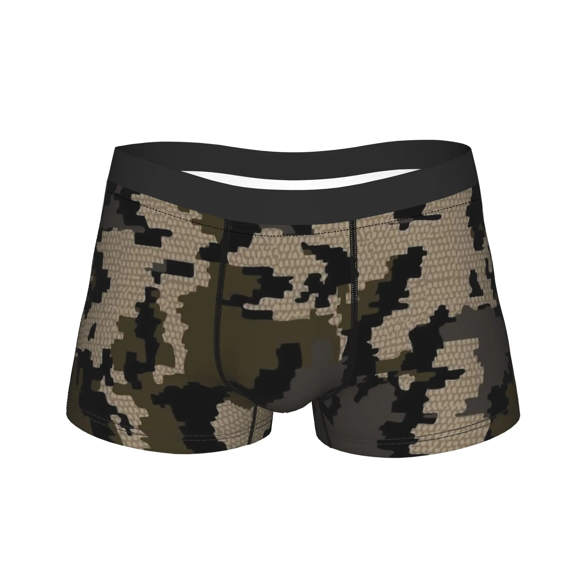 

Мужское камуфляжное длинное нижнее белье, забавные трусы-боксеры, шорты, мужские дышащие трусы M-XXL