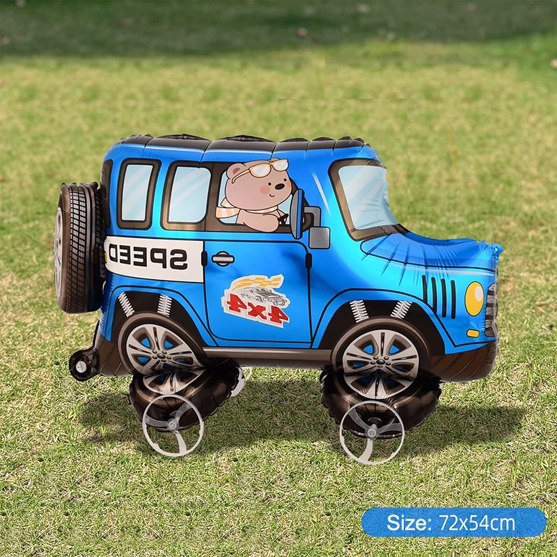 Hete Aanbieding 4D Cartoon Dieren Staande Wandelende Ballon Met Wiel Capibara Dinosaurus Folieballonnen Voor Kinder Verjaardagsparty Decoratie