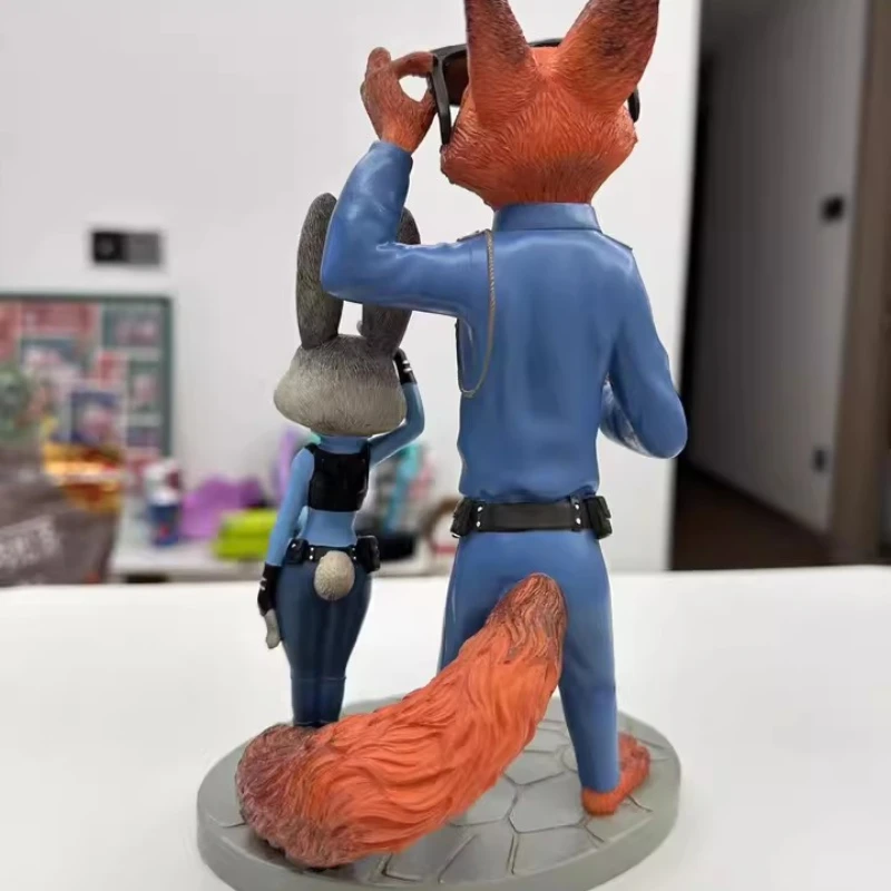 Disney Zootopia Judy Nick Anime Figure Cartoon Statue Desktop Resin Model Ornaments Trend Collection Toy Children Birthday Gifts