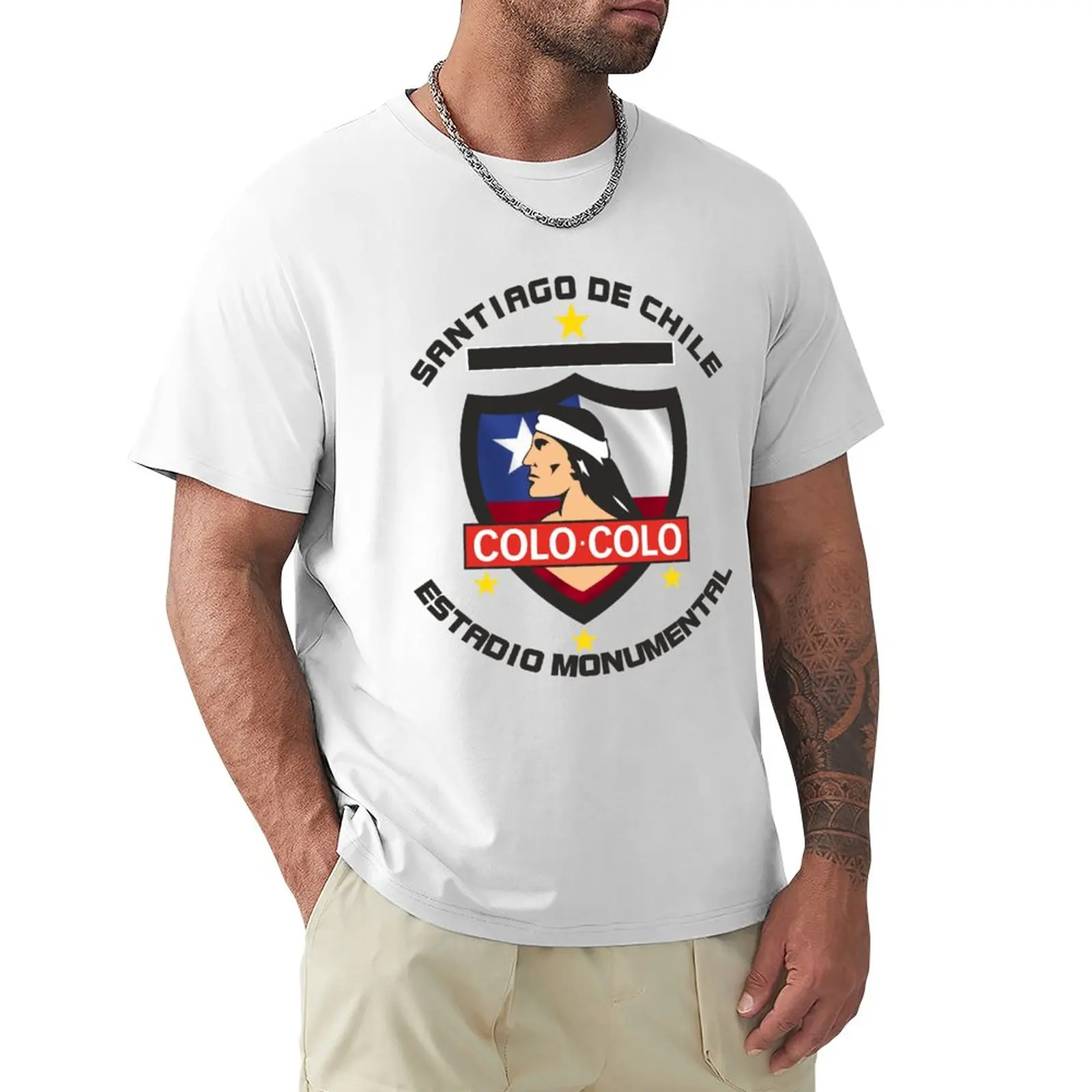 Colo Colo Cacique Tshirt T-Shirt shirts graphic tees blacks mens graphic t-shirts anime