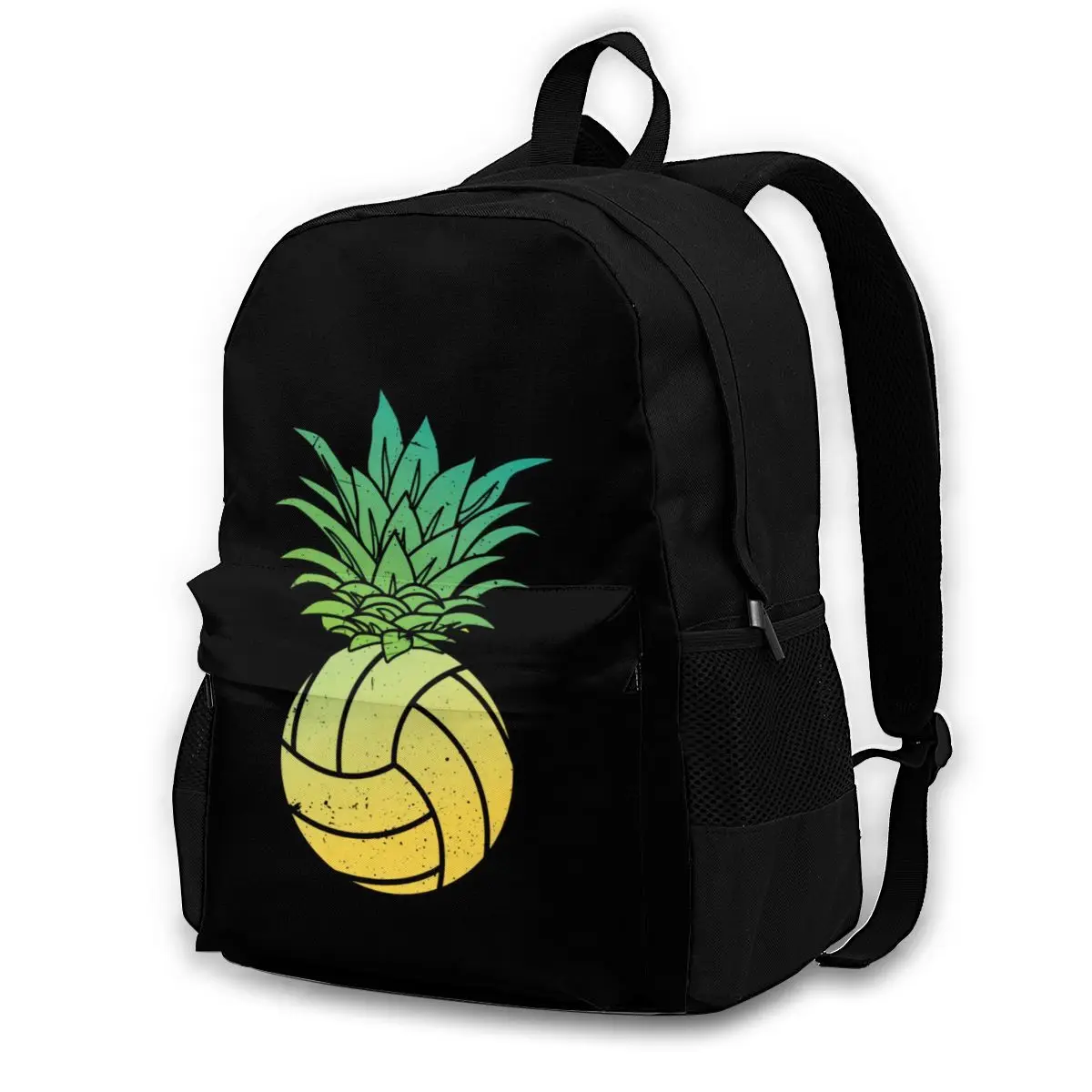 Pineapple Backpacks Soft Fun Polyester Backpack Daily Teen Bags