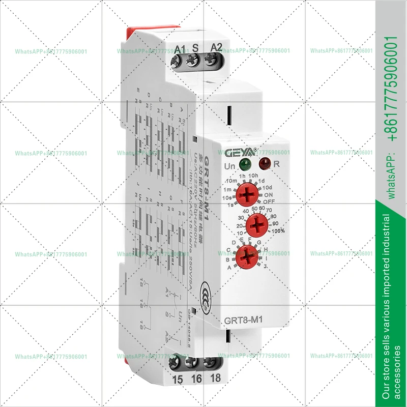 GEYA Multifunctional Time Relay Time Delay Switch AC/DC Timer 220v GRT8-M