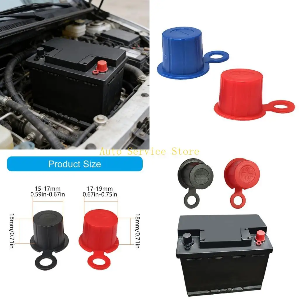 

462A 2PCS Auto Battery Post Insulator Caps Upgrades for Positive & Negative Terminals