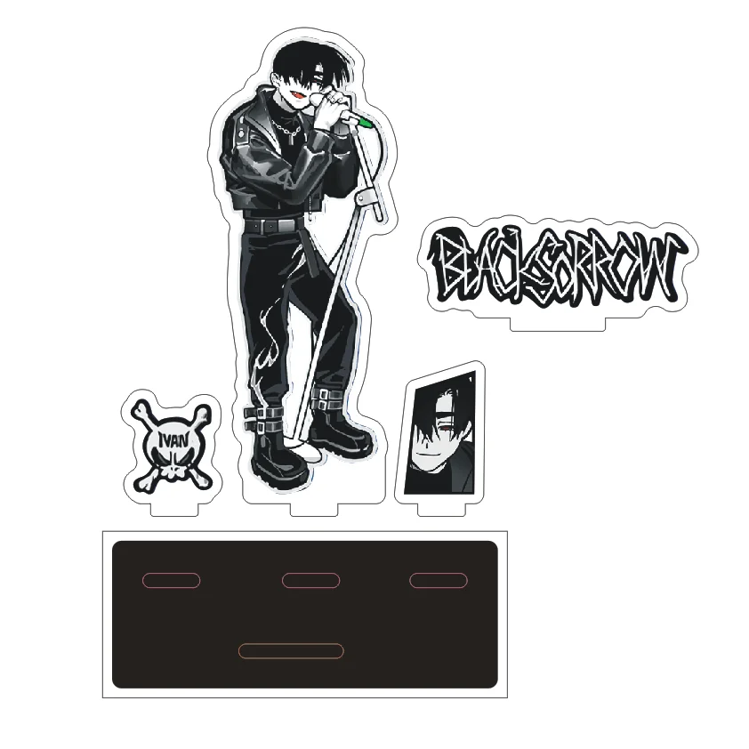 الغريبة المرحلة إيفان و تيل أرقام الاكريليك حامل أنيمي عمل الشكل الملحقات جمع الاطفال الشكل اللعب هدية سطح المكتب الحلي #3