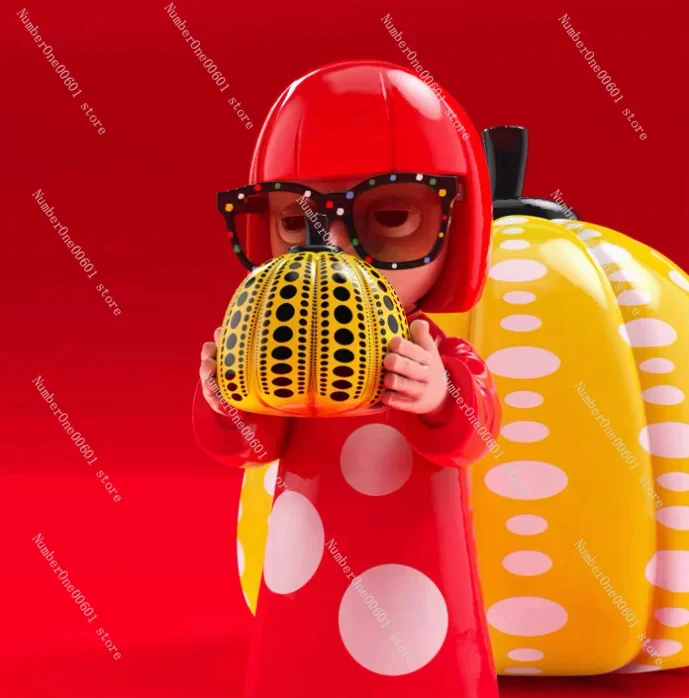 Yayoi Kusama Polka Dot Pumpkin Tide Play Figure Trend Art Decorative Desktop Doll Ornament Men's and Women's Creative Gifts