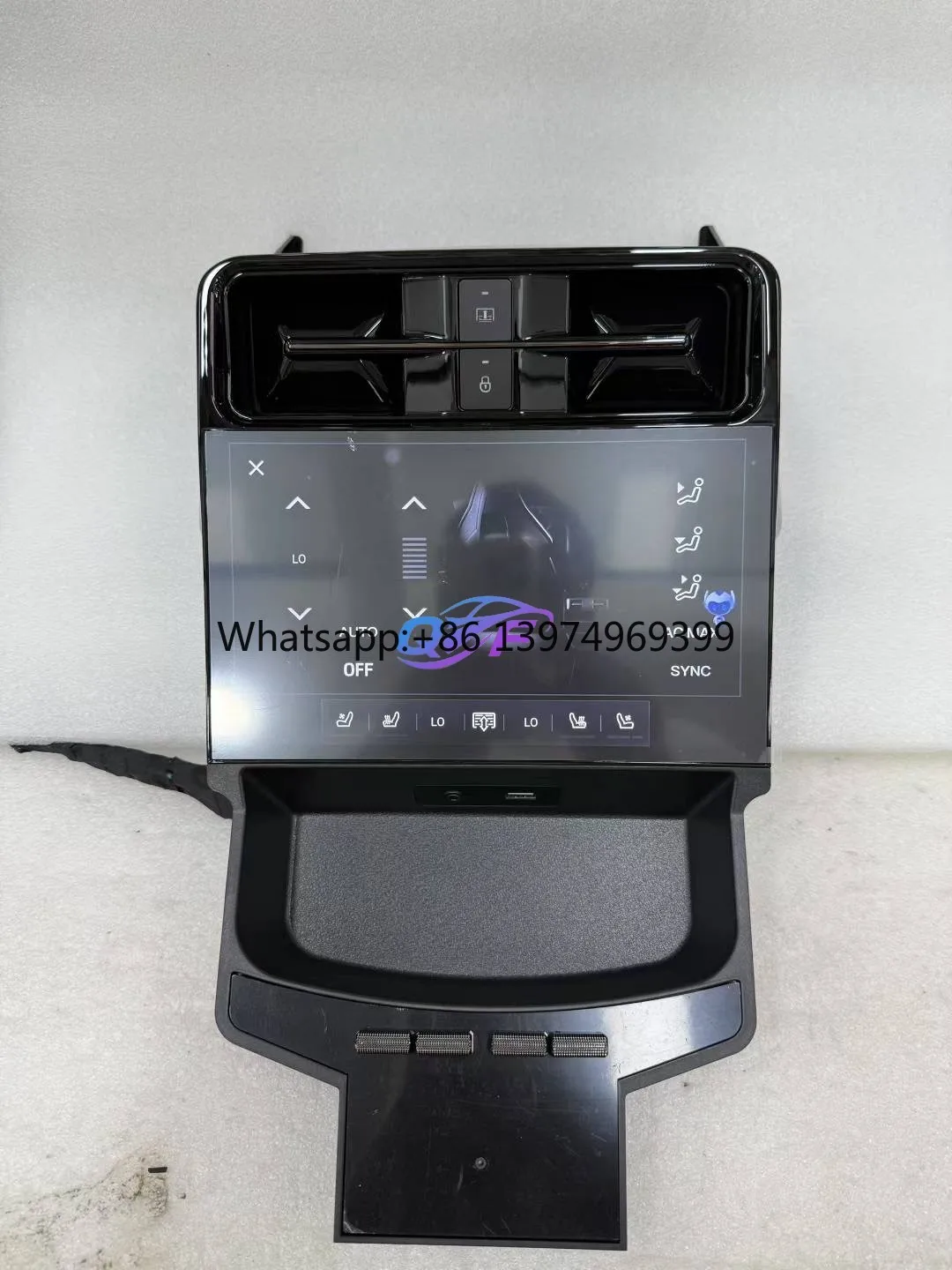 For Porsche Panamera 2011-2017 (970) Rear AC Climate Control Touch Screen Wireless CarPlay GPS FM Display Panel