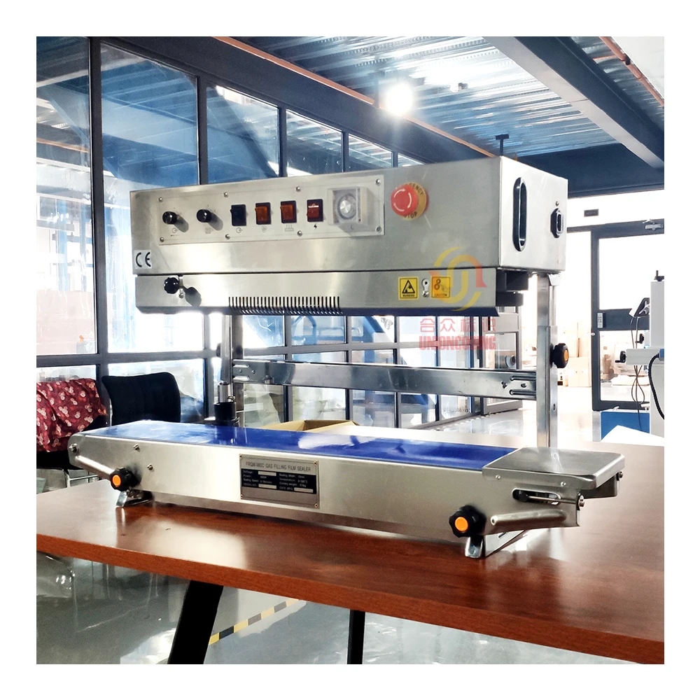 FRM-980 Nitrogen gas flushing continuous band sealer sealing machine with printing