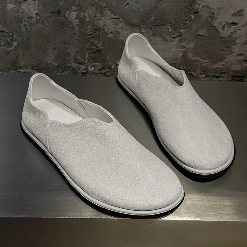 

Классические новые минималистичные мужские повседневные туфли с мягкой поверхностью, ретро-стиль, неглубокий вырез, легкие, подходят для ношения без шнурков