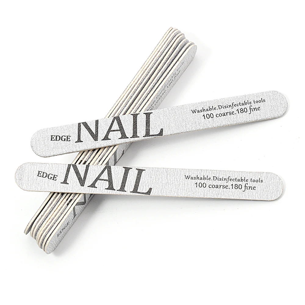 

100Pcs Sandpaper Nails File Buffer Wooden Professional Nail Art Sanding Buffer Files 100/180 Double Side Manicure Pedicure Set