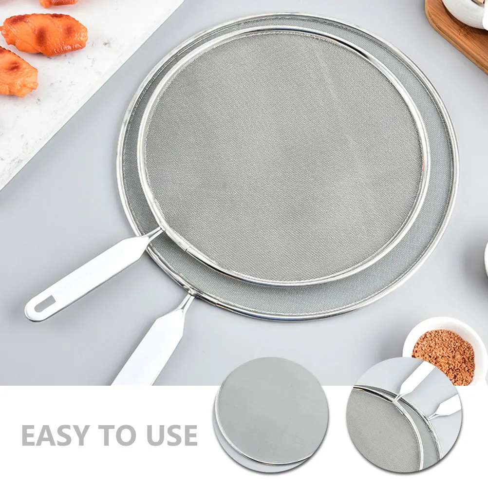 

Stainless Steel Cooking Pan Splatter Screen Splatter Guard For Frying Pan Anti Oil Splashing Reusable Mesh Grease Shield Kitchen