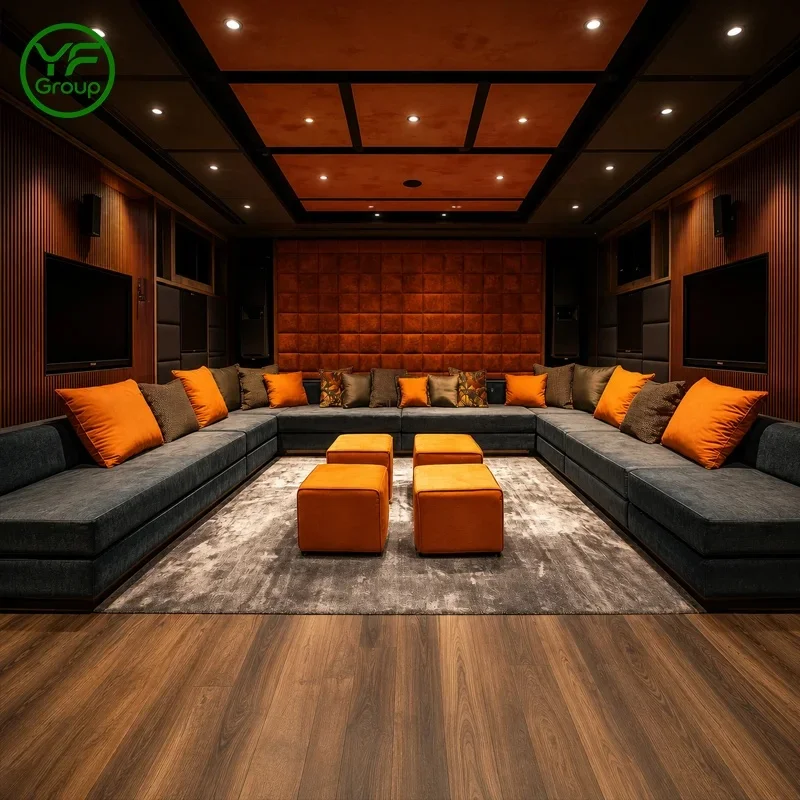 Luxury Commercial KTV Booth Sofa Furniture Wooden Easy Clean Fabric Sectional bar Sofa for Nightclub VIP Lounge