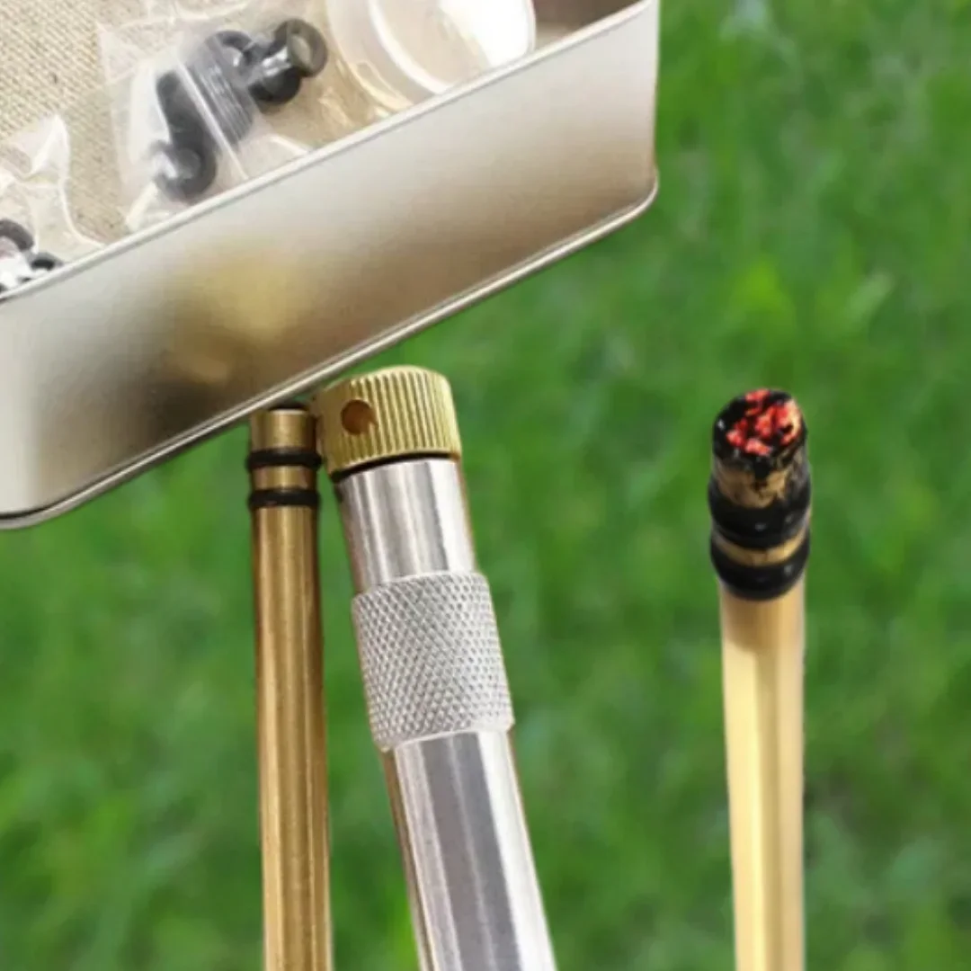 2026 New Outdoor Piston Fire Starter Air Compression Fire Starter Portable Outdoor Fire-Starting Tool Camping Survival Tool Kit